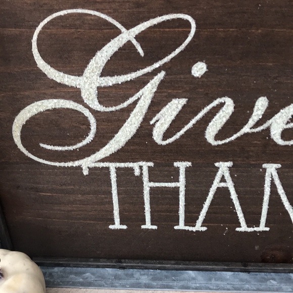 Rustic Farmhouse Fall wood and galvanized metal decor sign - Picture 4 of 12